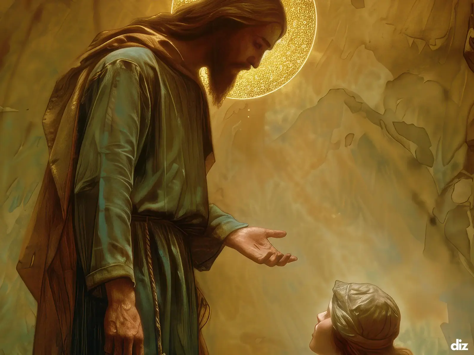 Close-up detail of the flaming Sacred Heart, thorn crown and cross, jesus sacred heart biblical wall art