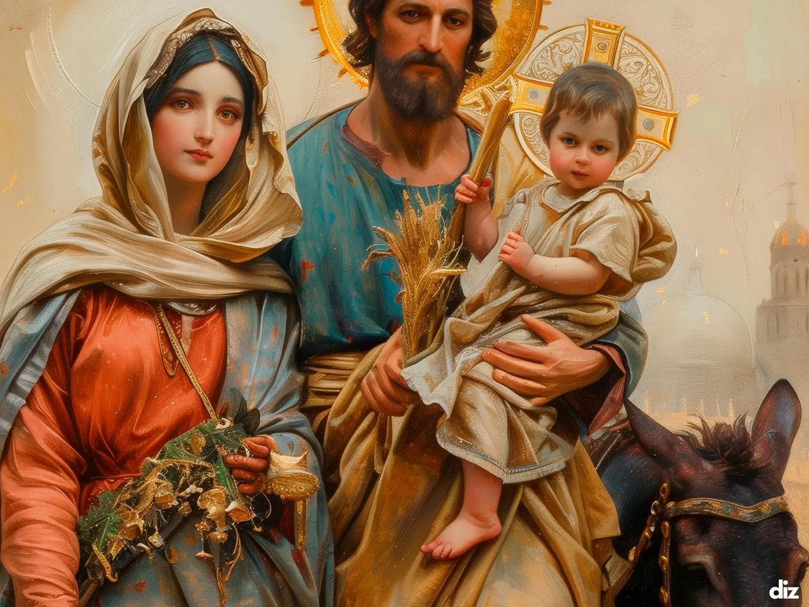 Close-up detail of the flaming Sacred Heart, thorn crown and cross, jesus sacred heart biblical wall art