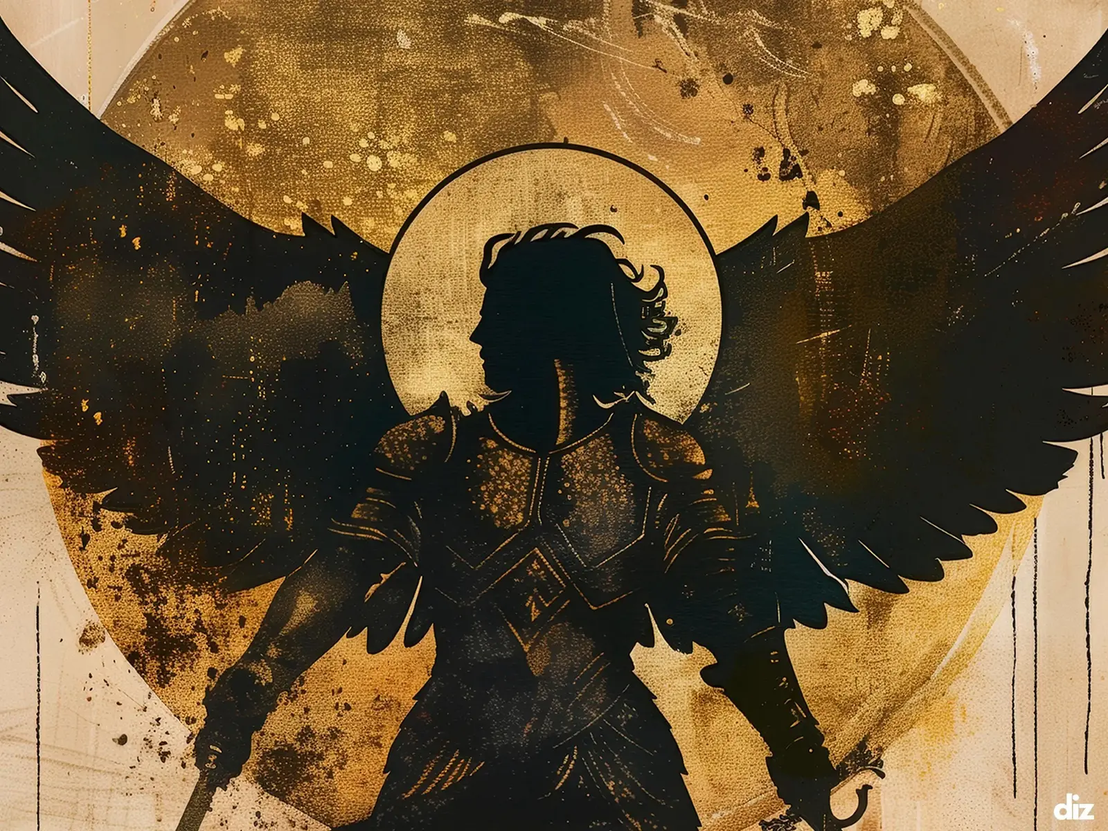 Close-up detail of the flaming Sacred Heart, thorn crown and cross, jesus sacred heart biblical wall art