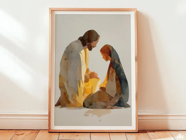 Jesus Miracle Art Print: Gentle Healing Gesture, Modern Christian Decor (Digital Download)