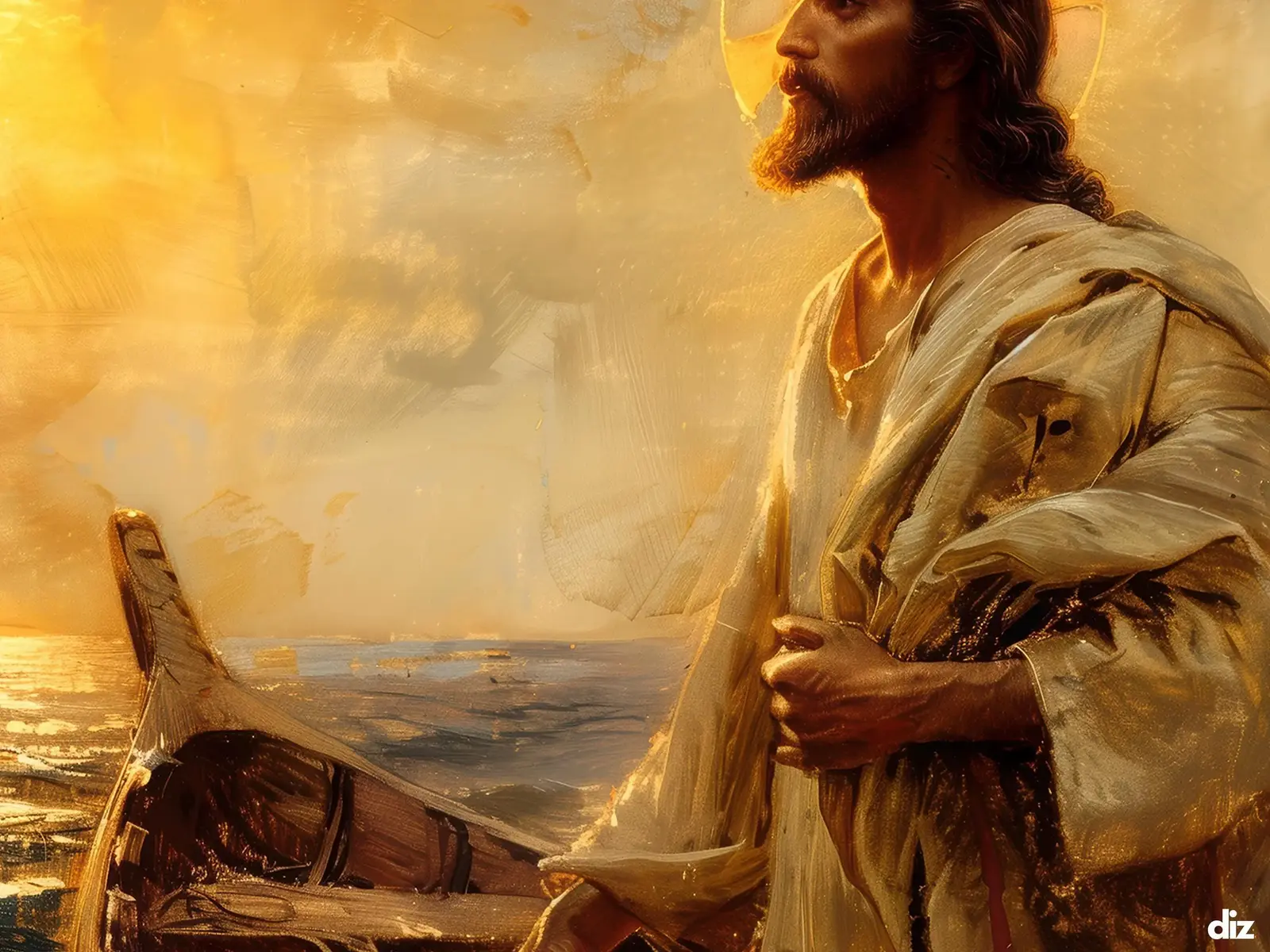 Close-up detail of the flaming Sacred Heart, thorn crown and cross, jesus sacred heart biblical wall art