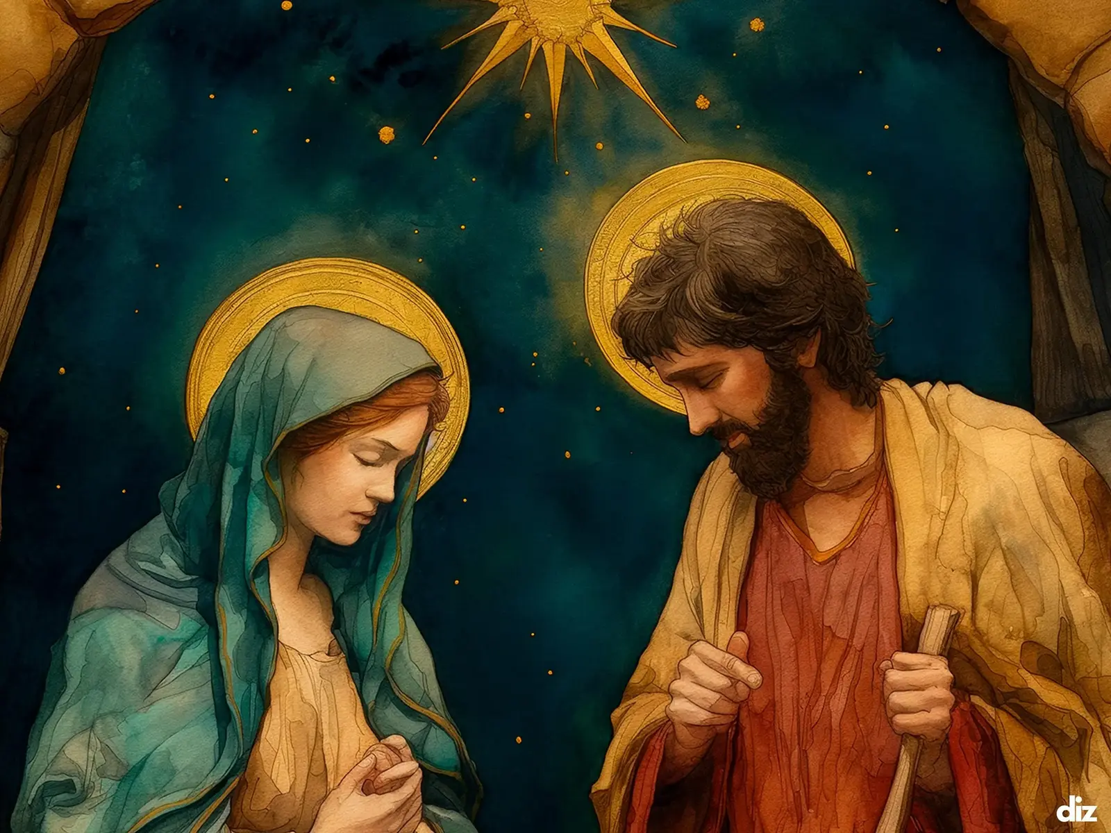 Close-up detail of the flaming Sacred Heart, thorn crown and cross, jesus sacred heart biblical wall art