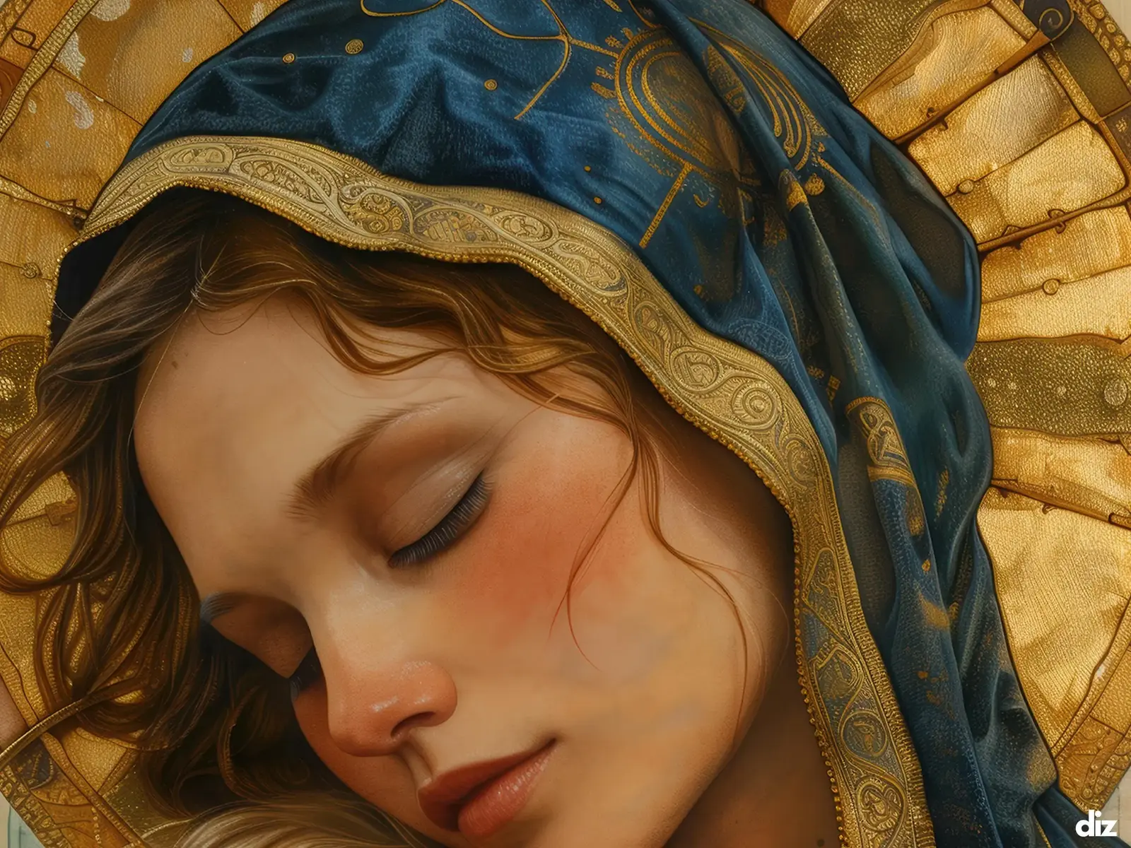 Close-up detail of the flaming Sacred Heart, thorn crown and cross, jesus sacred heart biblical wall art