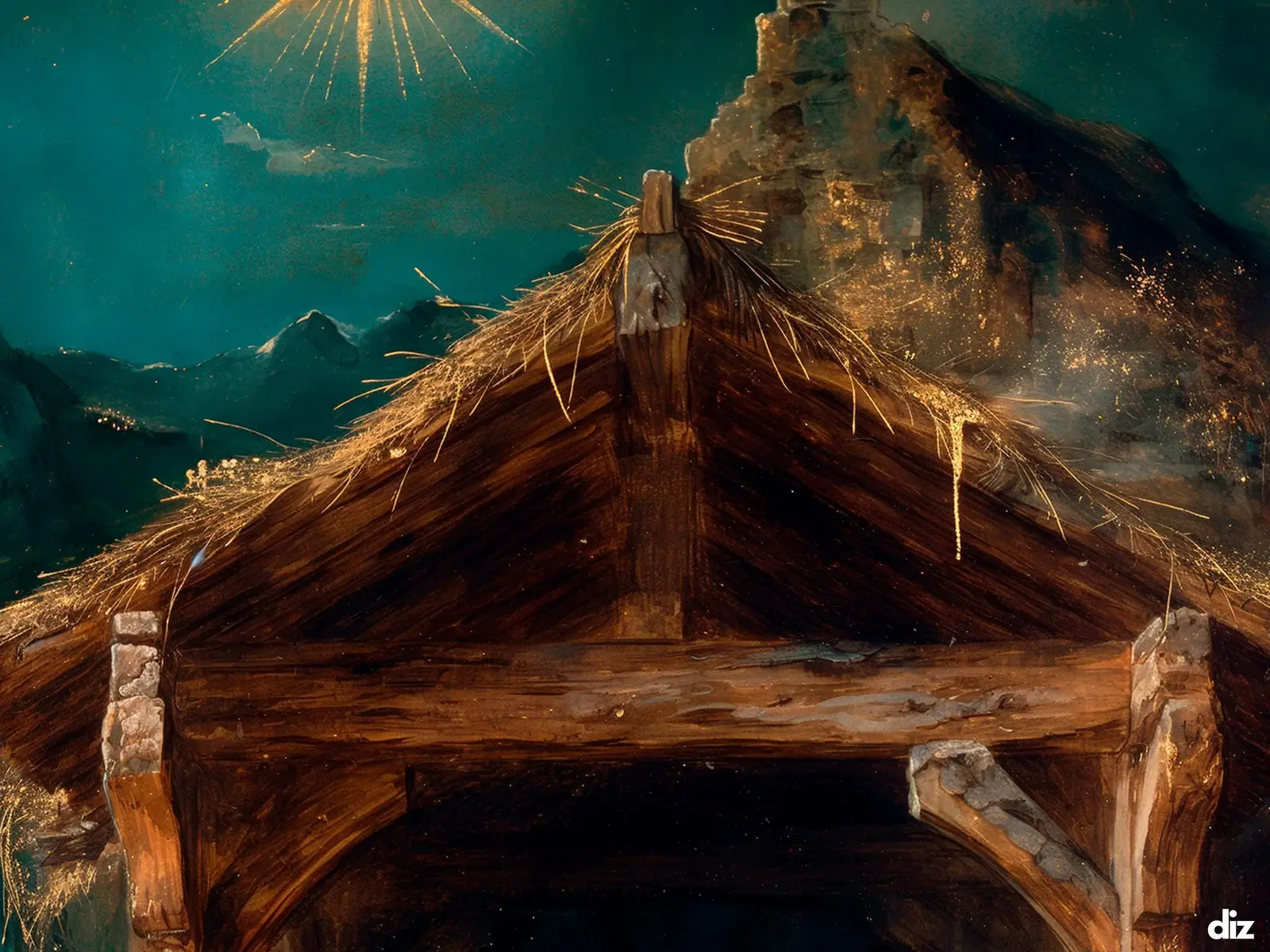 Close-up detail of the flaming Sacred Heart, thorn crown and cross, jesus sacred heart biblical wall art