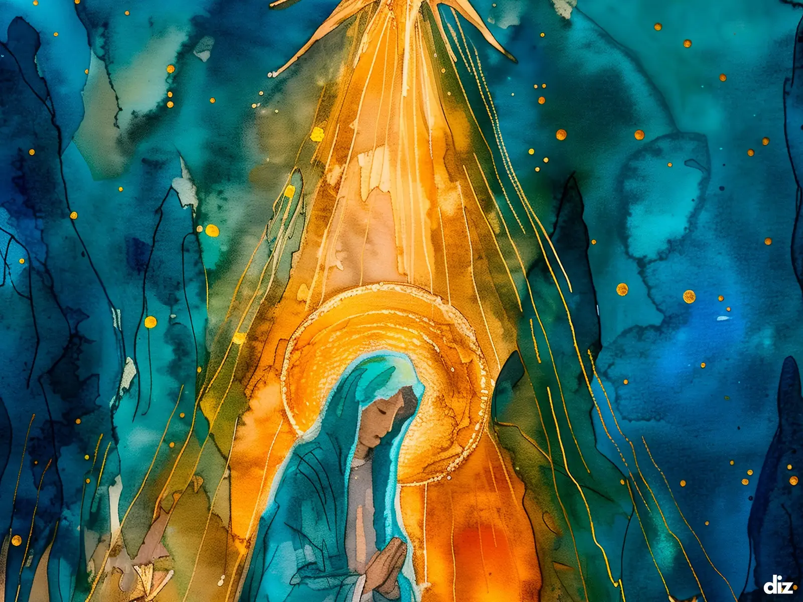 Close-up detail of the flaming Sacred Heart, thorn crown and cross, jesus sacred heart biblical wall art