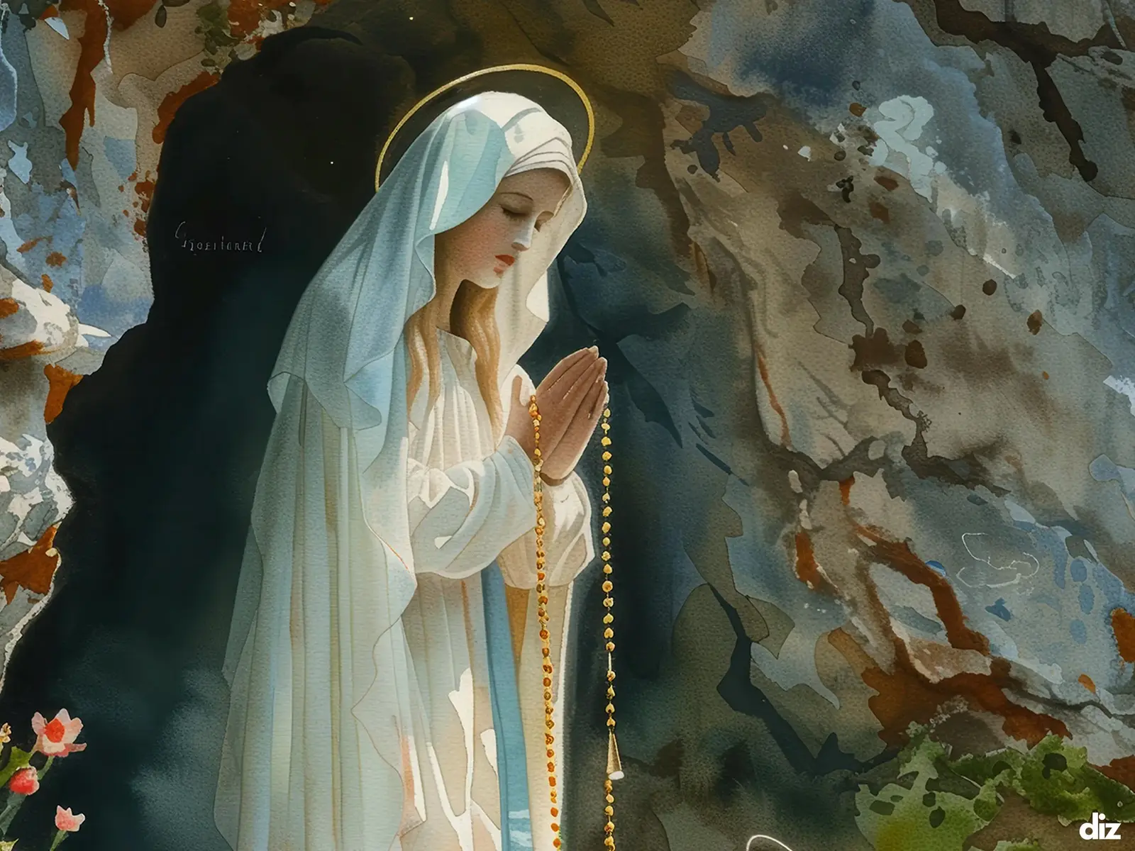 Close-up detail of the flaming Sacred Heart, thorn crown and cross, jesus sacred heart biblical wall art