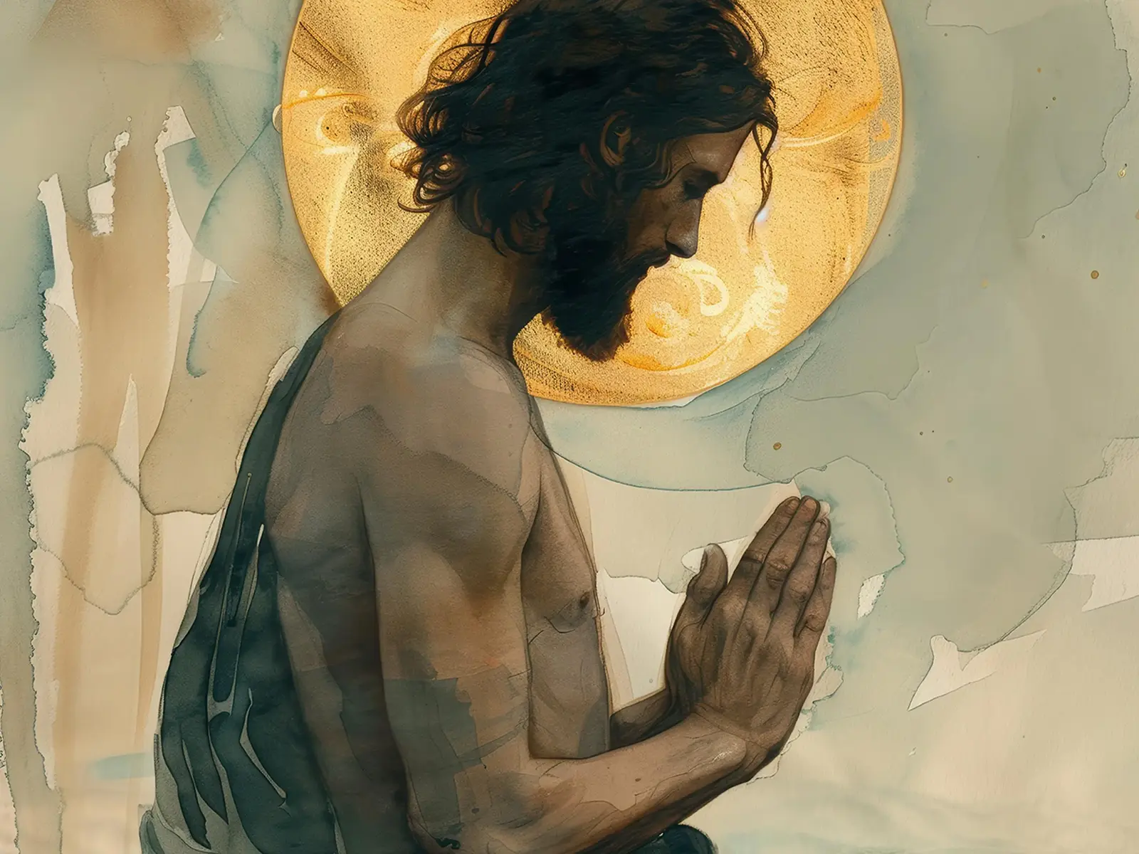 Framed Sacred Heart of Jesus above bed, bedroom sanctuary offering mercy and trust, jesus wall art artwork of jesus