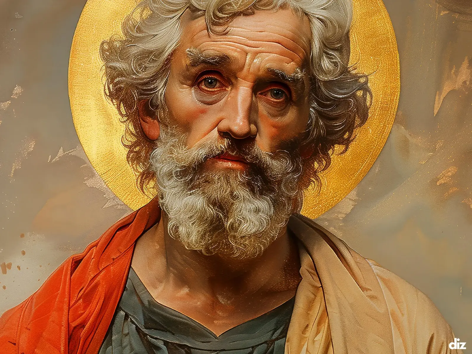 Close-up detail of the flaming Sacred Heart, thorn crown and cross, jesus sacred heart biblical wall art