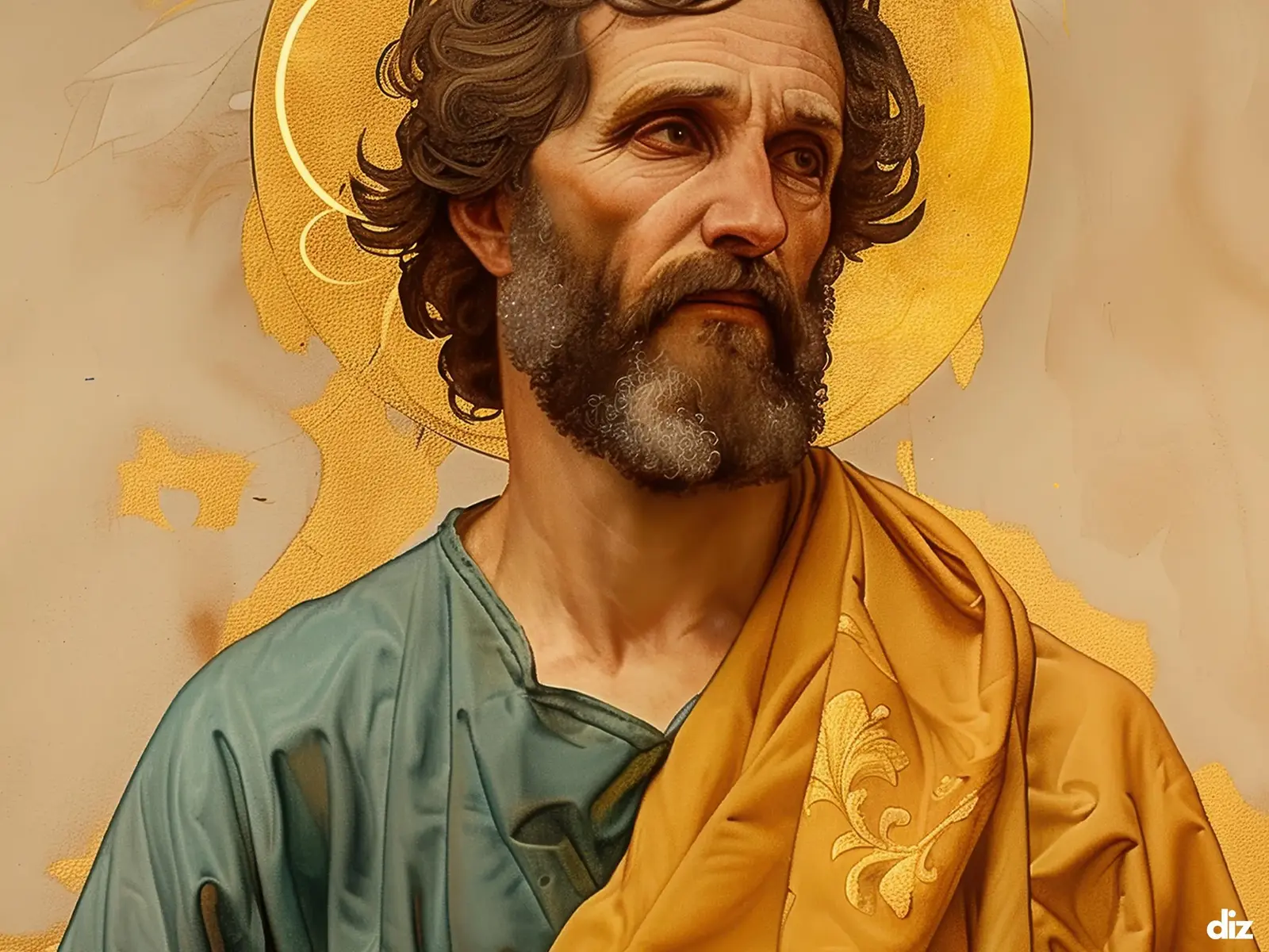 Close-up detail of the flaming Sacred Heart, thorn crown and cross, jesus sacred heart biblical wall art