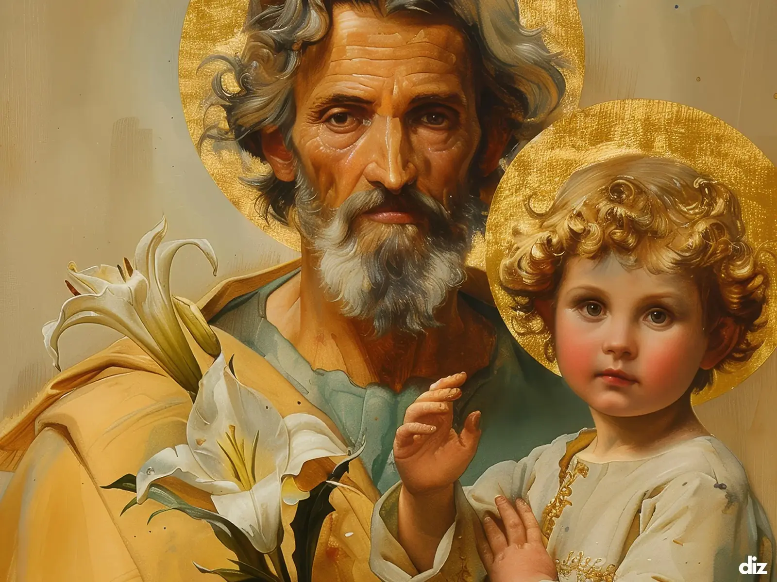 Close-up detail of the flaming Sacred Heart, thorn crown and cross, jesus sacred heart biblical wall art