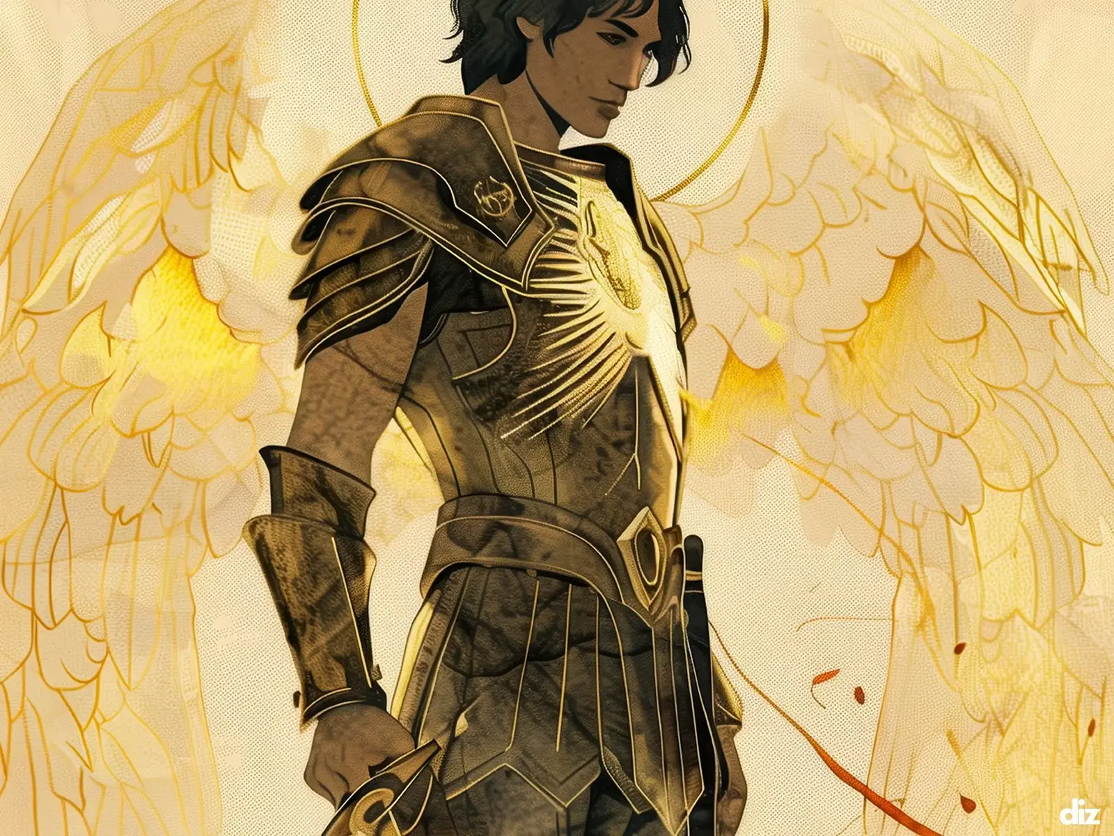 Close-up detail of the flaming Sacred Heart, thorn crown and cross, jesus sacred heart biblical wall art