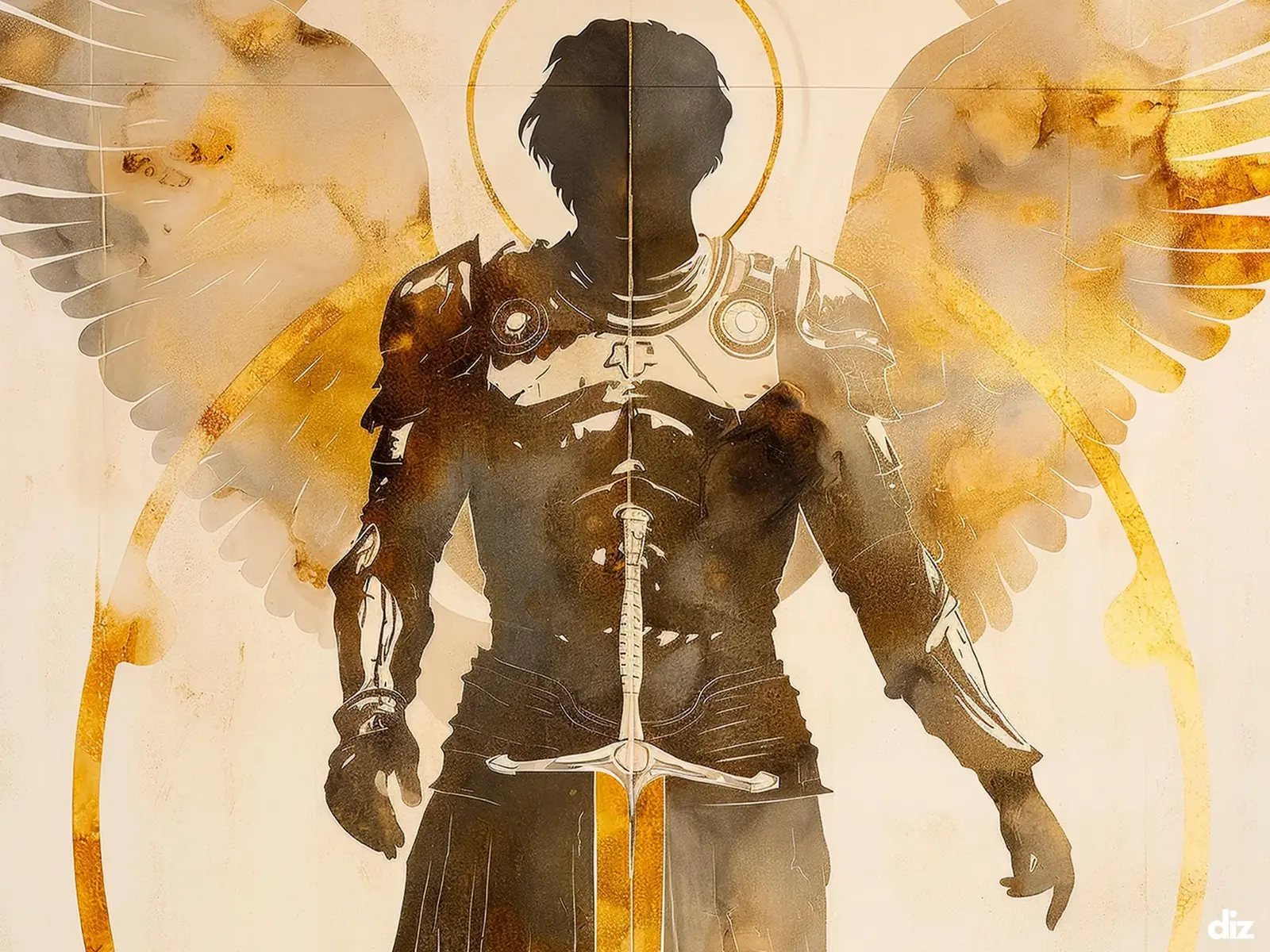 Close-up detail of the flaming Sacred Heart, thorn crown and cross, jesus sacred heart biblical wall art