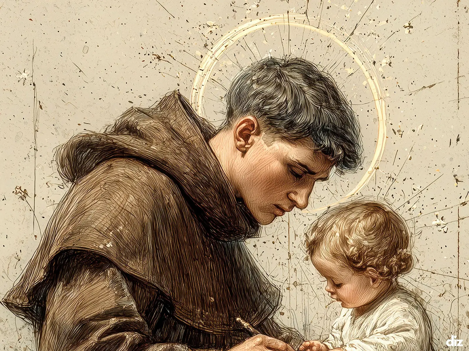 Close-up detail of the flaming Sacred Heart, thorn crown and cross, jesus sacred heart biblical wall art