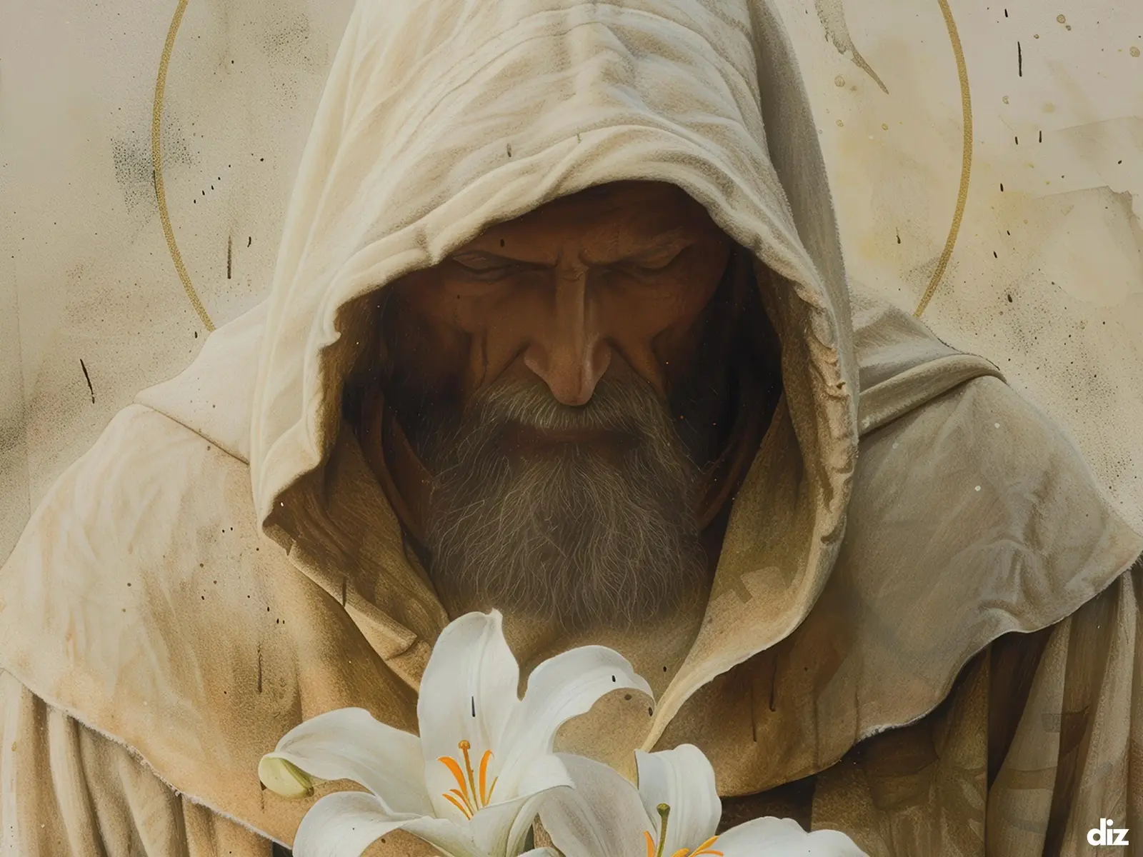 Close-up detail of the flaming Sacred Heart, thorn crown and cross, jesus sacred heart biblical wall art