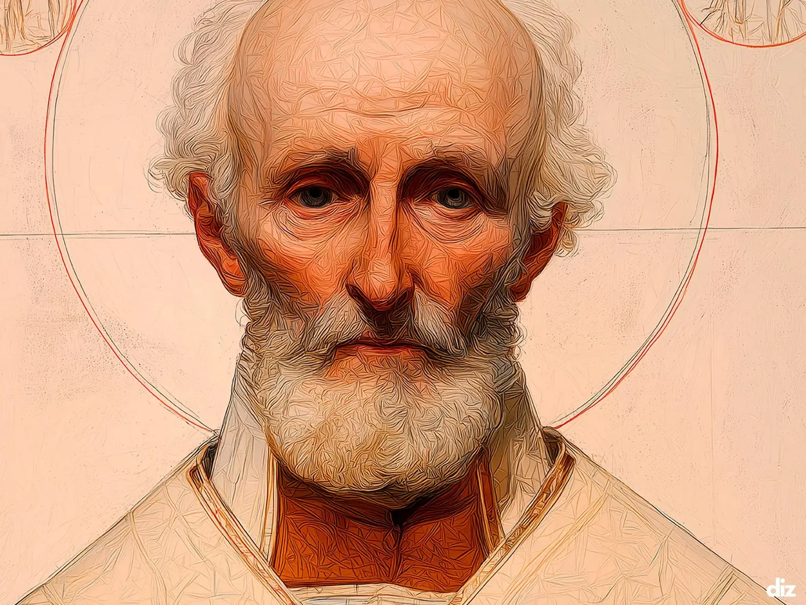 Close-up detail of the flaming Sacred Heart, thorn crown and cross, jesus sacred heart biblical wall art