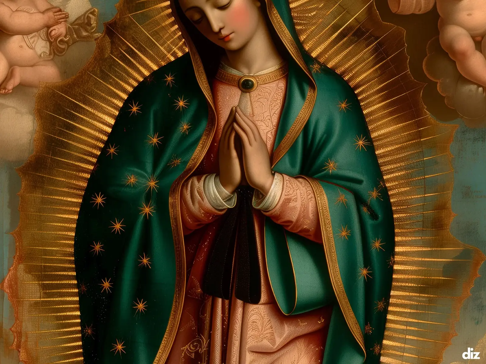 Close-up detail of the flaming Sacred Heart, thorn crown and cross, jesus sacred heart biblical wall art