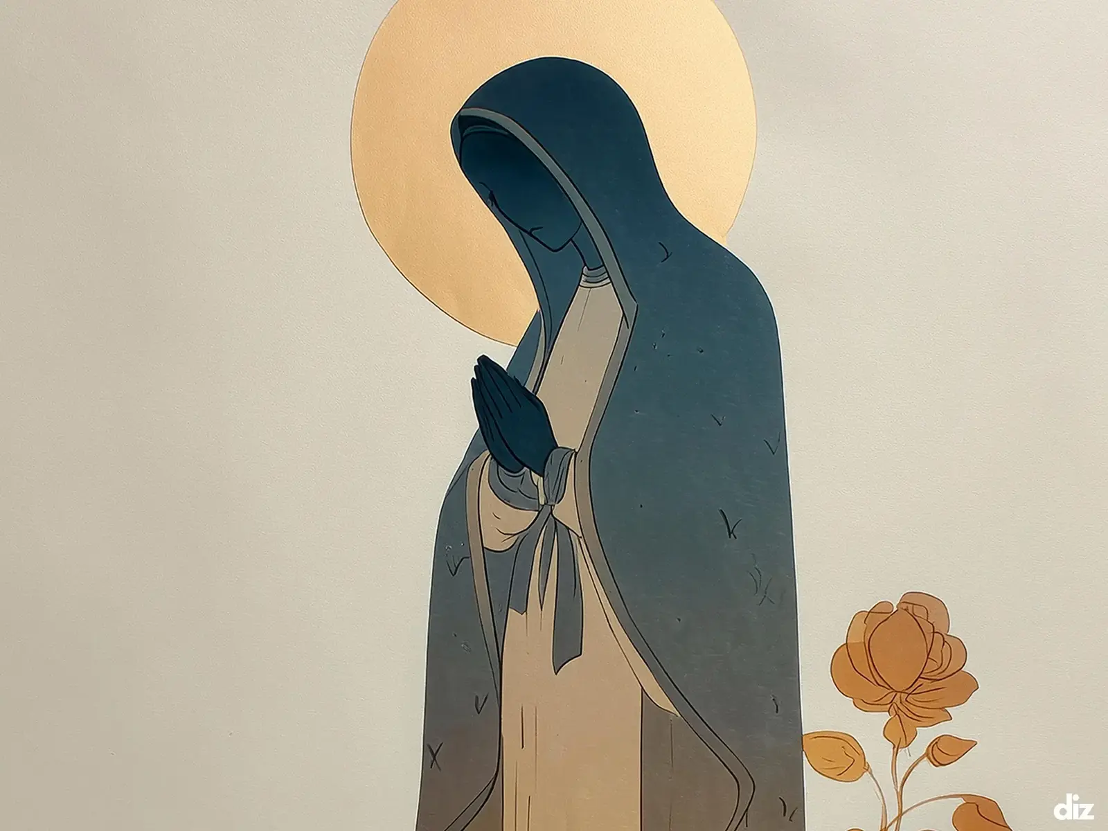 Close-up detail of the flaming Sacred Heart, thorn crown and cross, jesus sacred heart biblical wall art