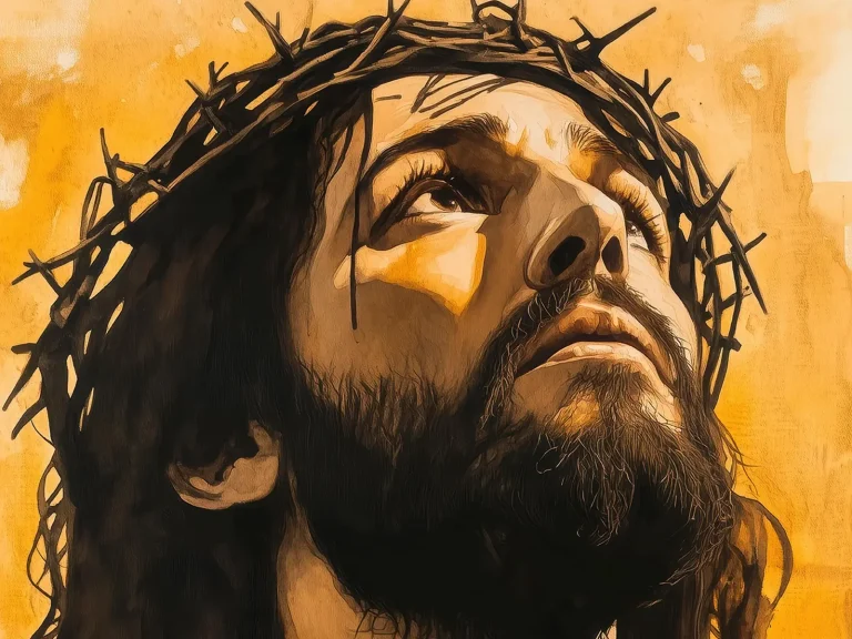 Jesus Christ crown of thorns watercolor