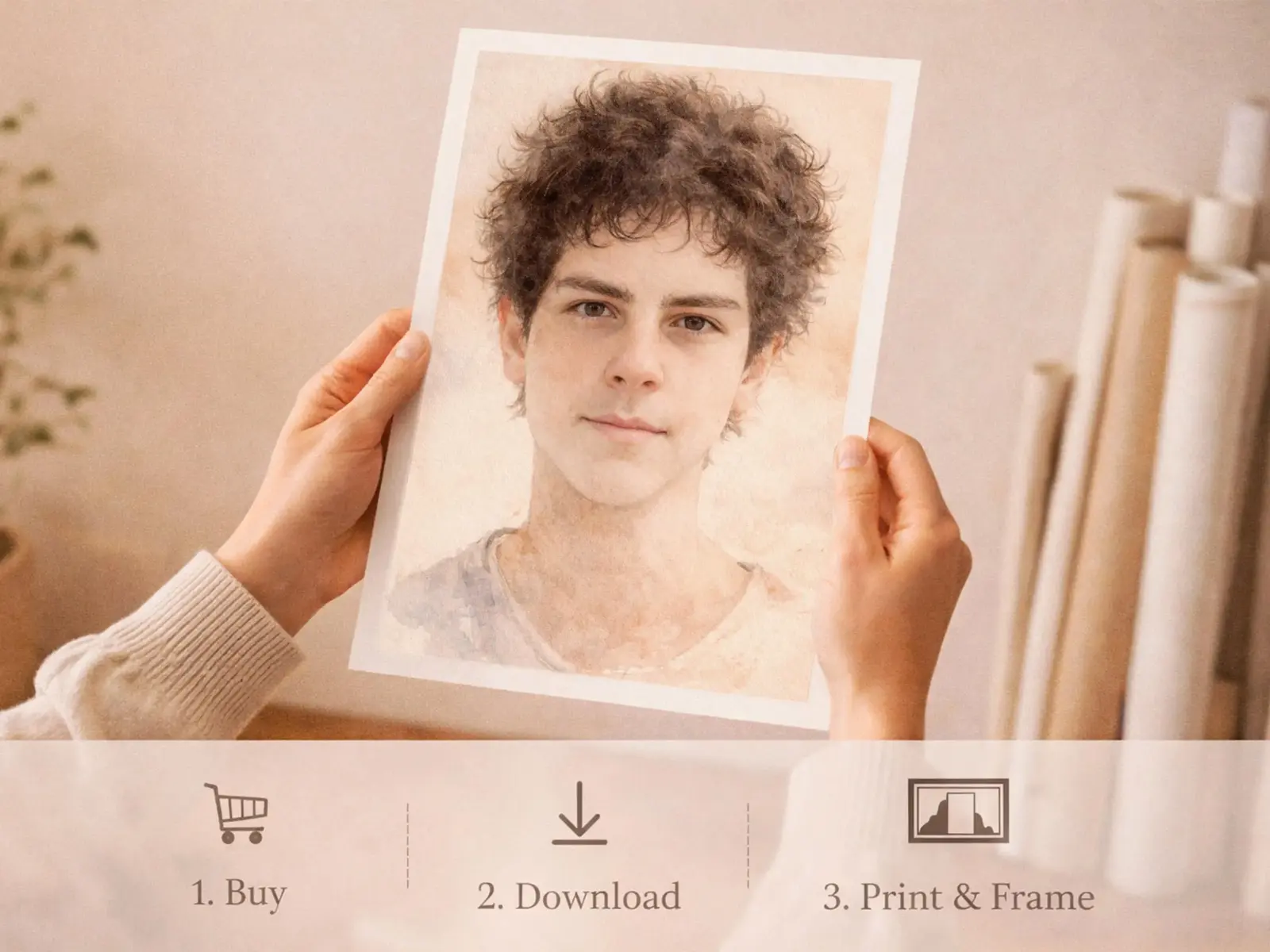 Sacred Heart of Jesus framed above sofa, living room display blending peace and devotion, bible wall art catholic wall art