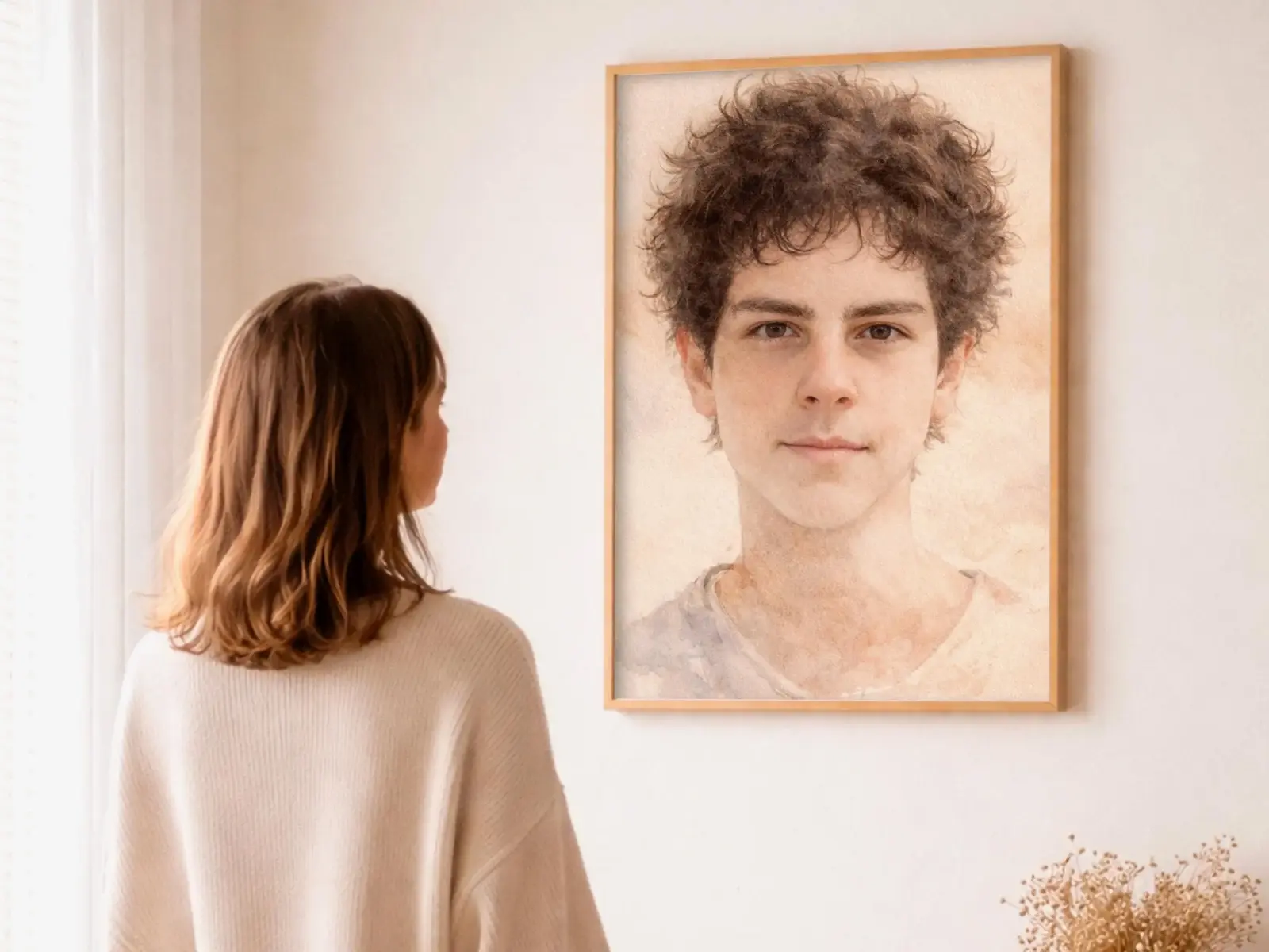 Close-up detail of the flaming Sacred Heart, thorn crown and cross, jesus sacred heart biblical wall art