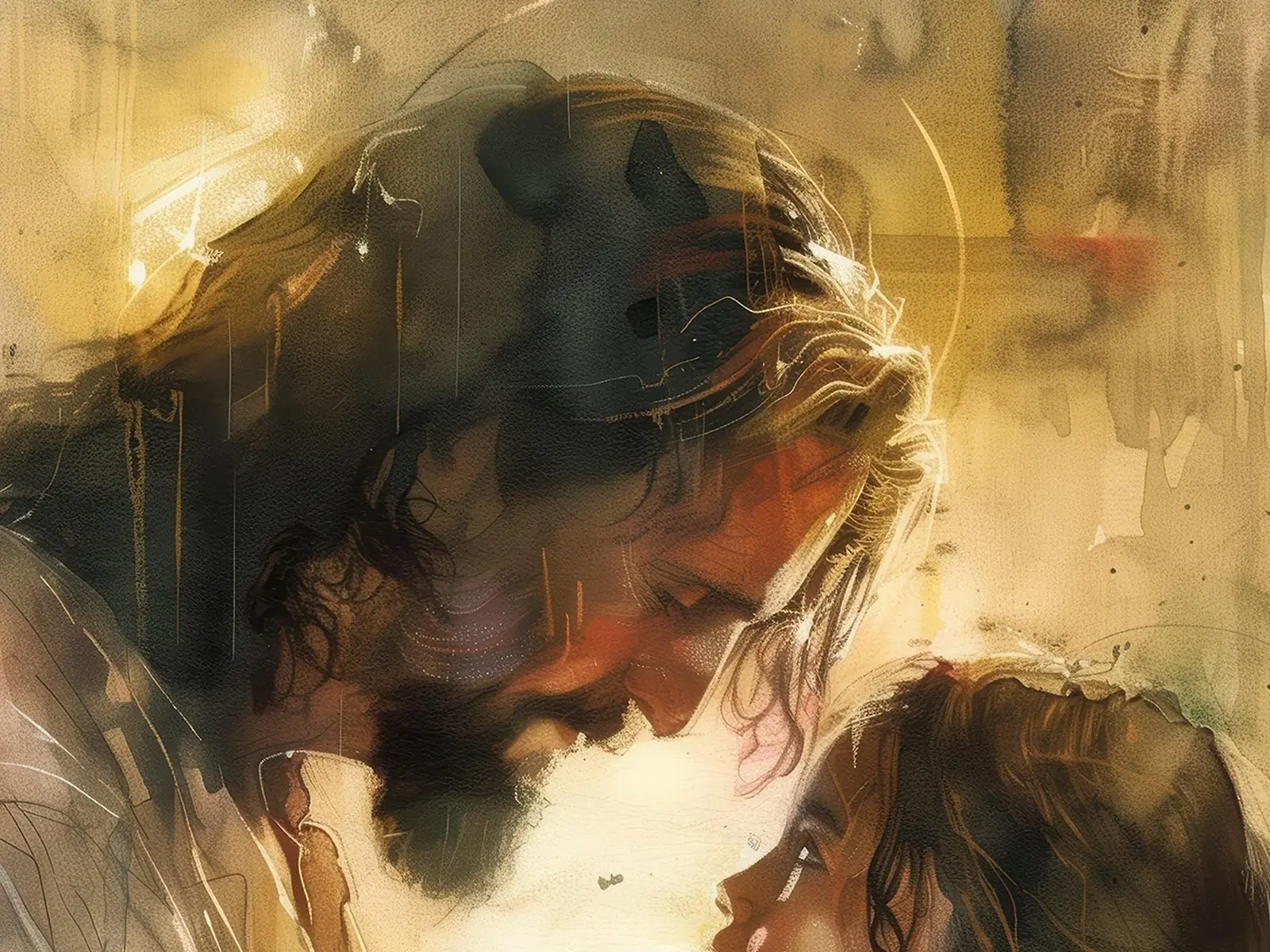 Jesus Miracle Art Print: Healing the Girl by the Hand, Christian Wall Art (Digital Download)