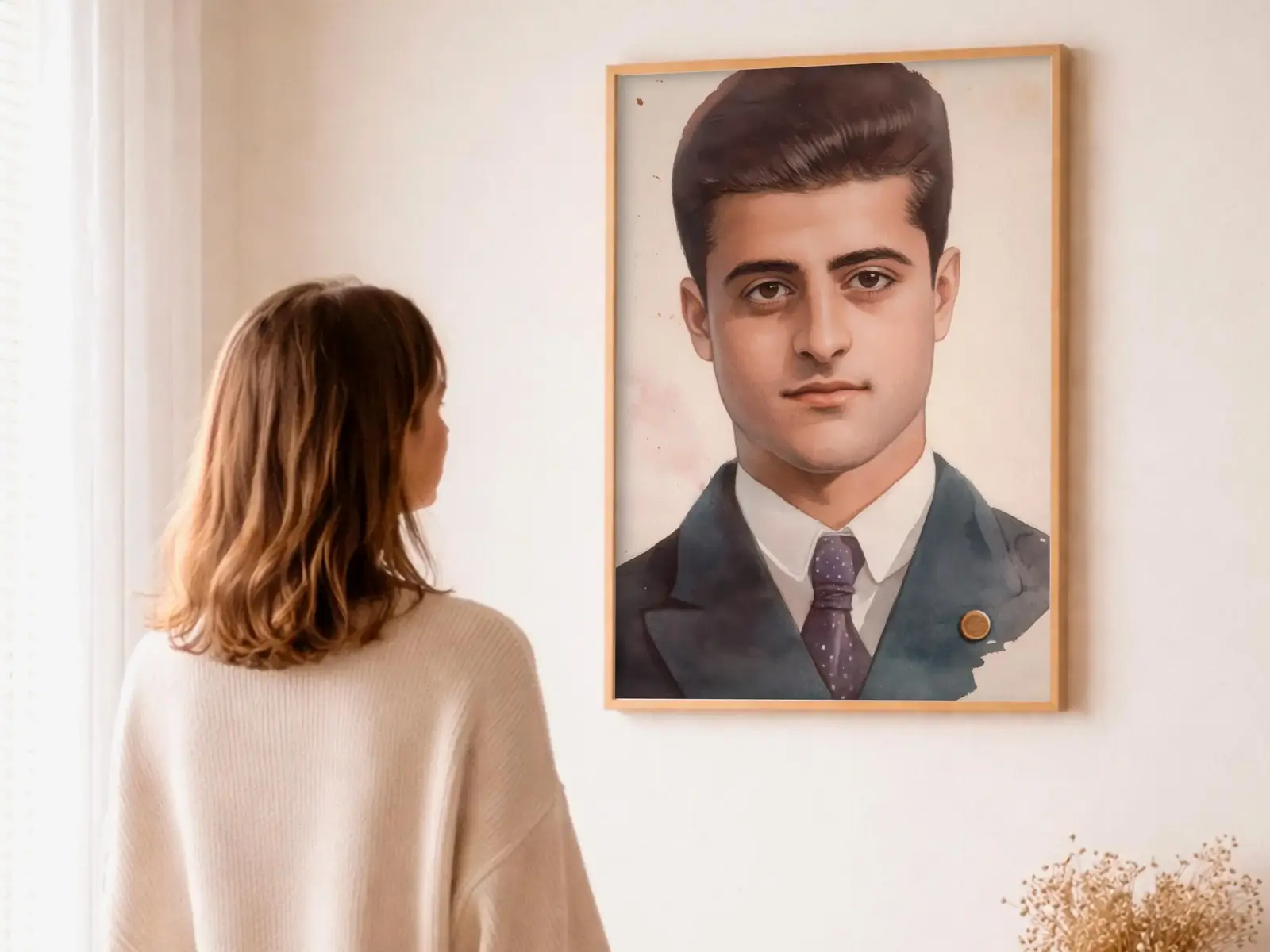 Close-up detail of the flaming Sacred Heart, thorn crown and cross, jesus sacred heart biblical wall art