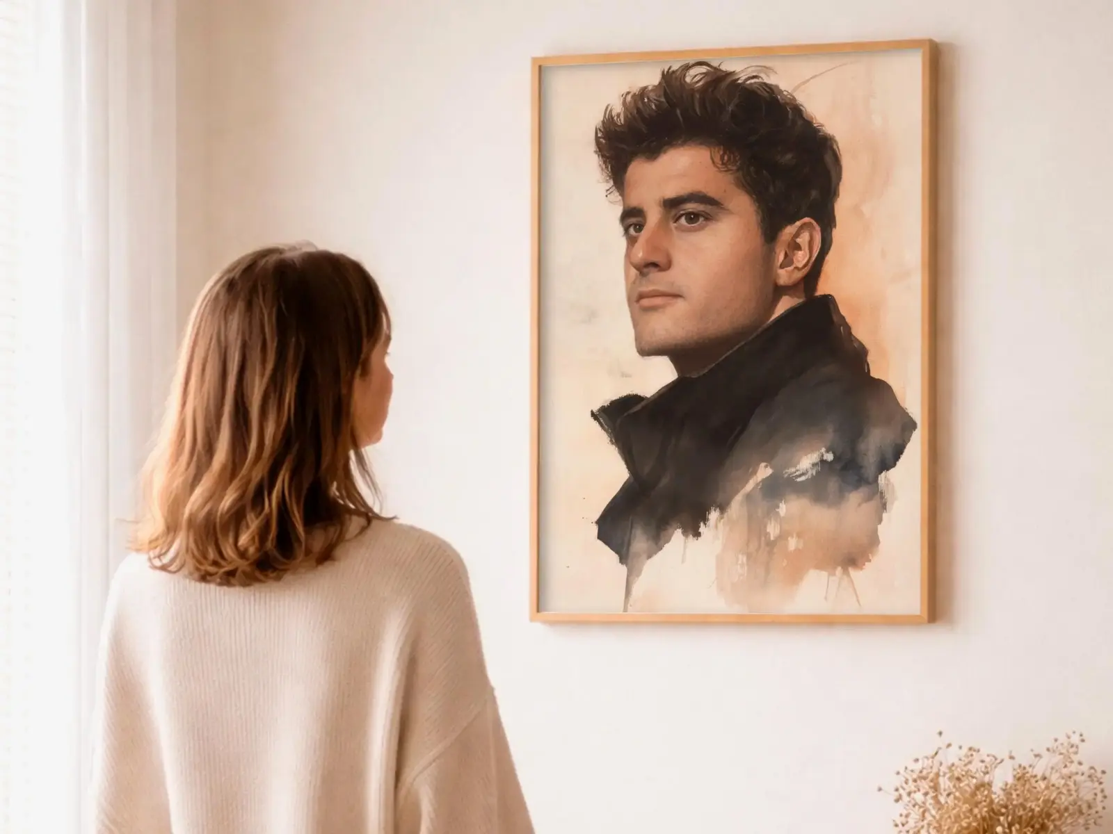 Close-up detail of the flaming Sacred Heart, thorn crown and cross, jesus sacred heart biblical wall art