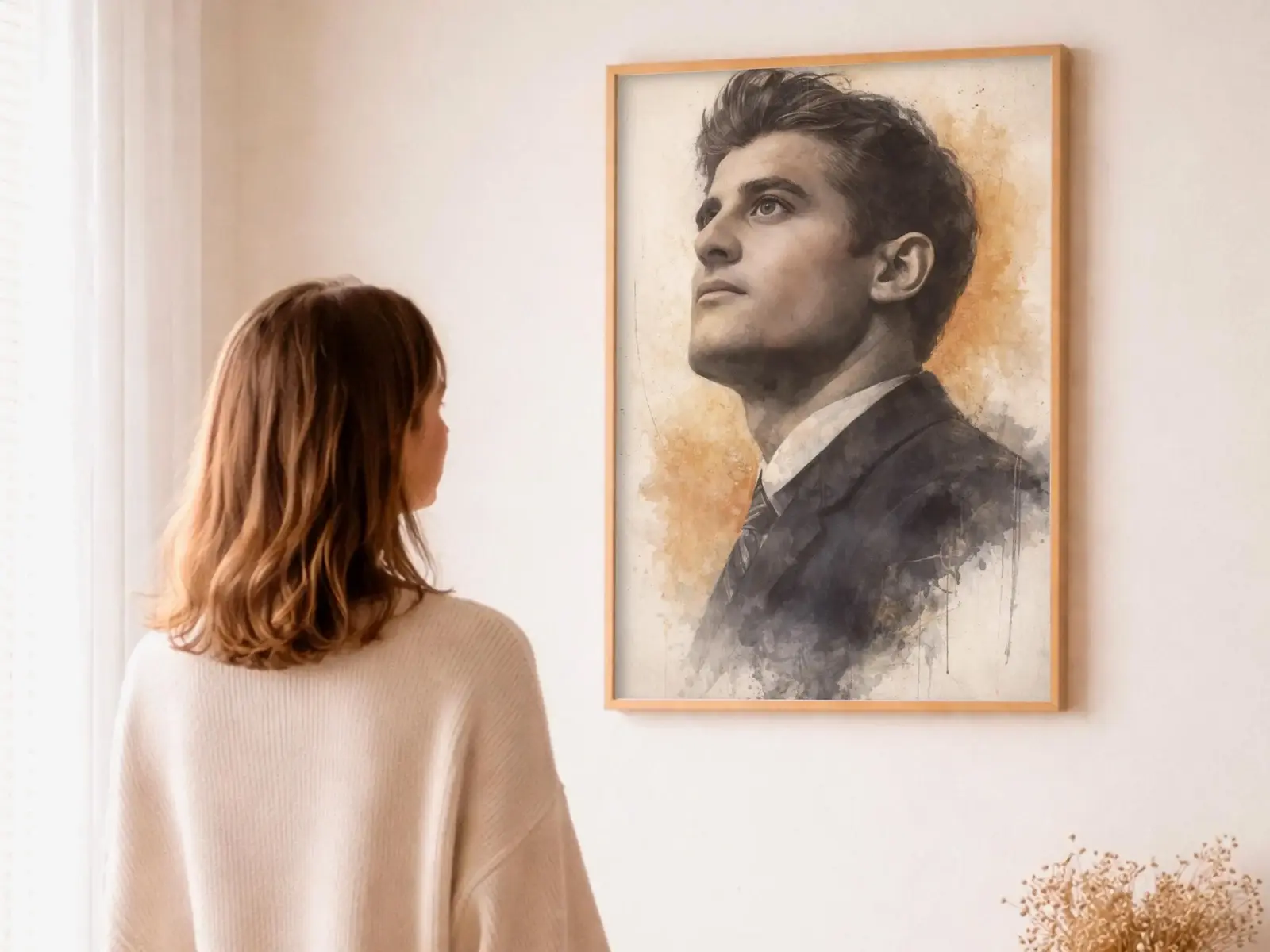 Close-up detail of the flaming Sacred Heart, thorn crown and cross, jesus sacred heart biblical wall art