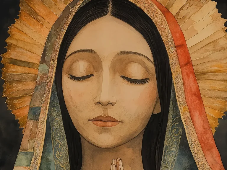 Our Lady of Guadalupe watercolor art